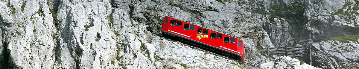 Pilatus Luzern mit der steilsten Zahnradbahn der Welt